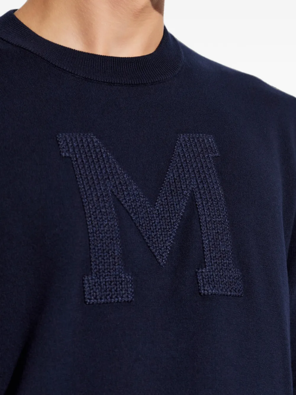 Moncler Sweater met logopatch Blauw