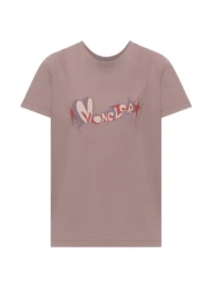 VALENTINO　レディース　ロゴTシャツ ピンクロゴ Valentino Garavani logo-print T-shirt | Pink | FARFETCH GE
