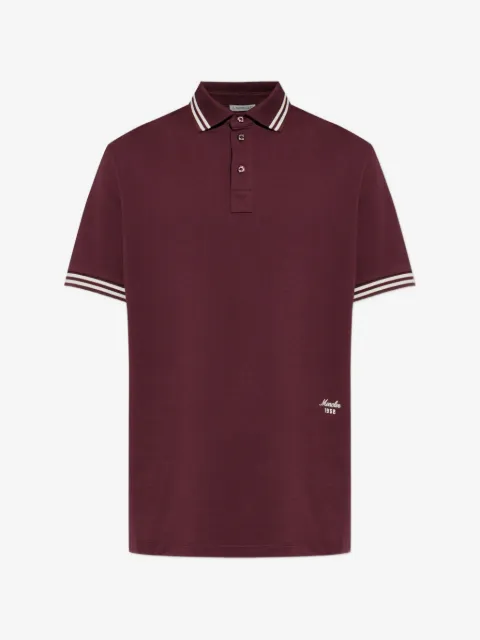 Moncler playera tipo polo con logo bordado