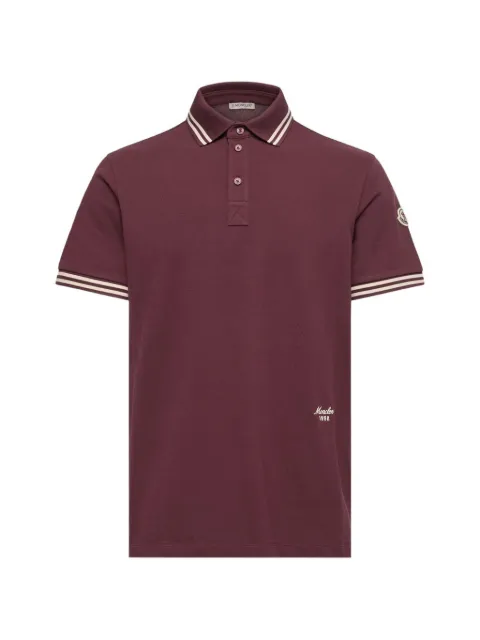 Moncler playera tipo polo con logo bordado