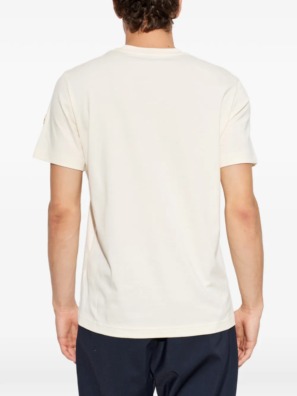 Moncler T-shirt met print Beige