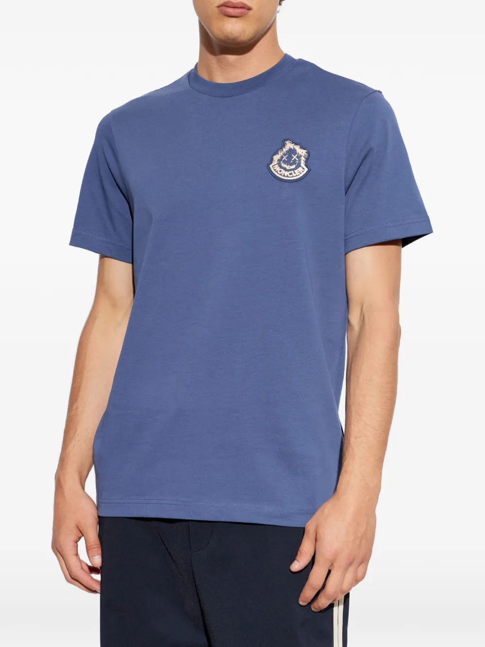 Moncler T-shirt met logopatch Blauw