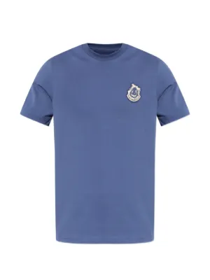 Moncler logo-print T-shirt | Blue | FARFETCH