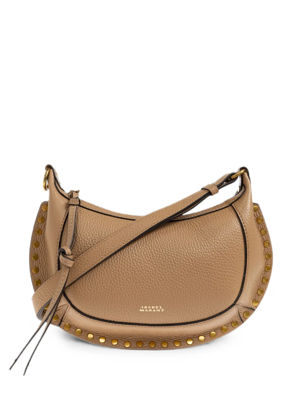 ISABEL MARANT Borsa a spalla Oskan Moon in pelle con borchie - Toni neutri