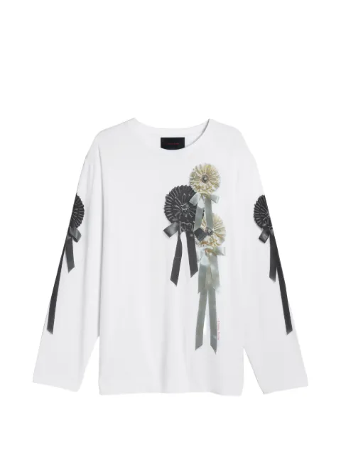 Simone Rocha rosette-print long-sleeve T-shirt