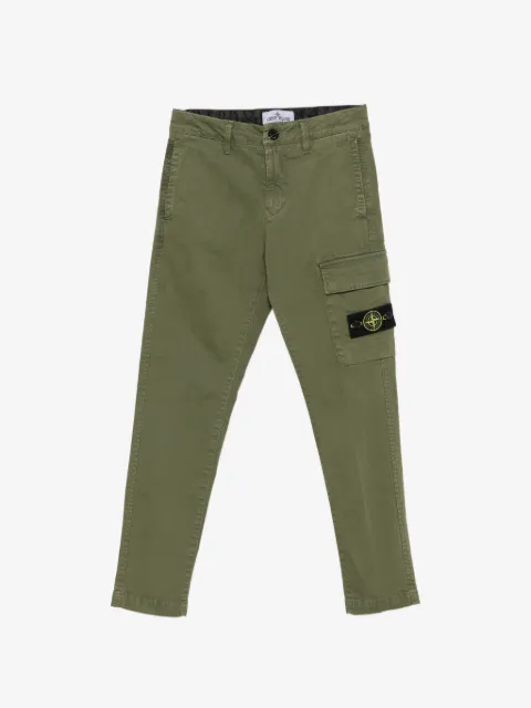 Stone Island Junior logo-patch cargo pants