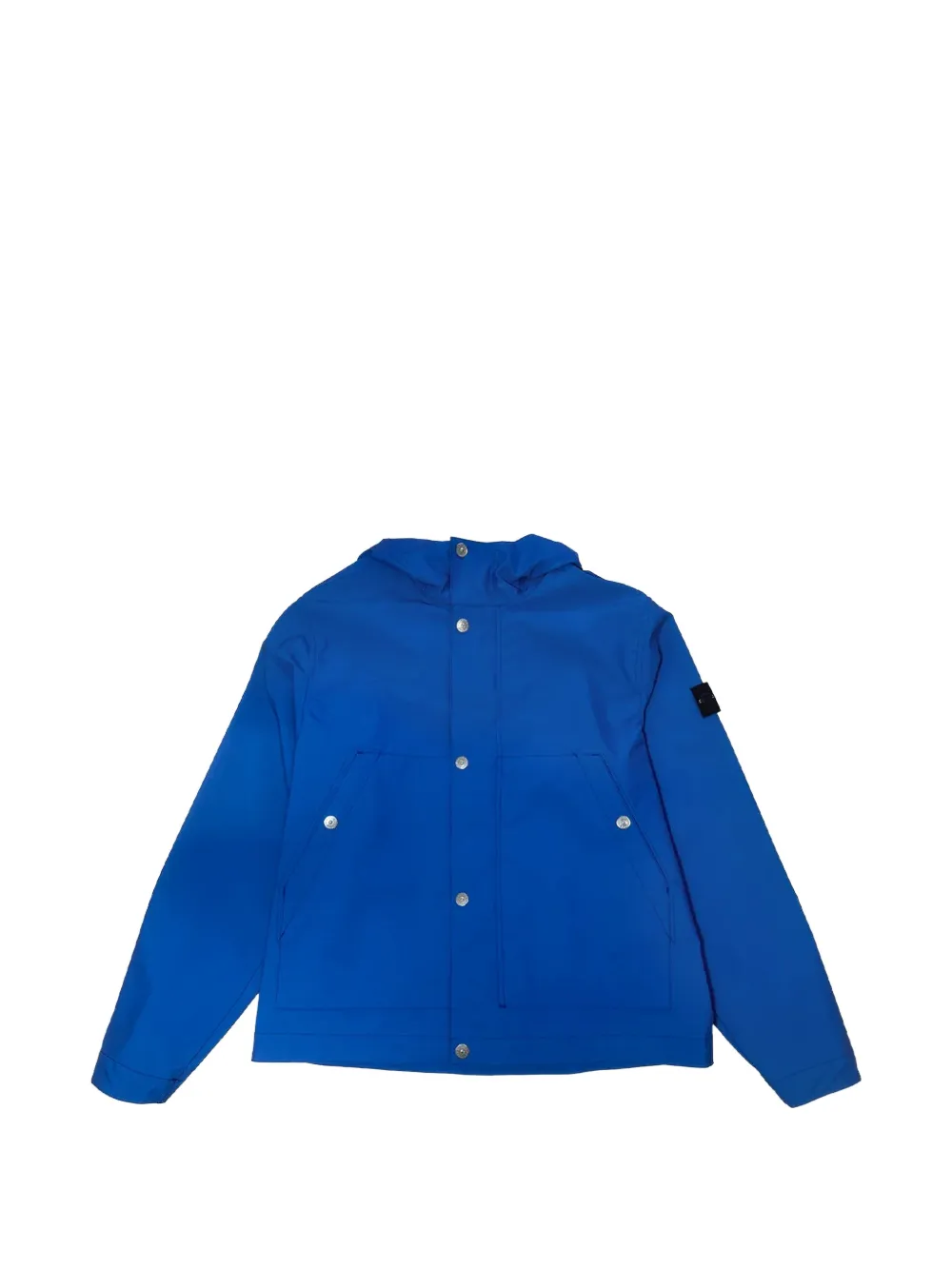 Stone Island Junior hooded logo-patch jacket - Blu