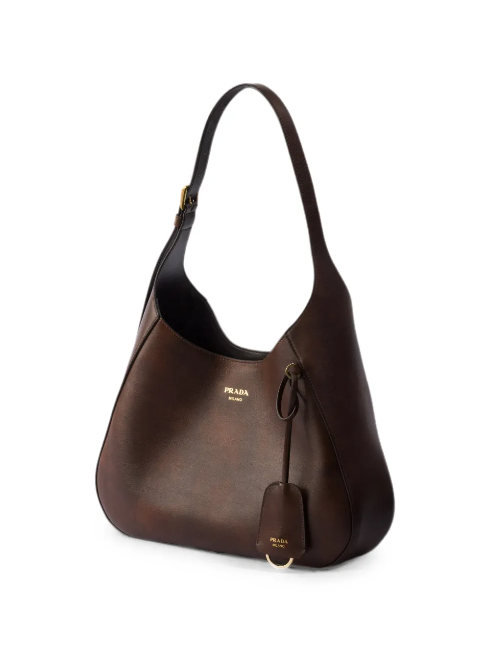 Prada Medium Boogie leren tas Bruin