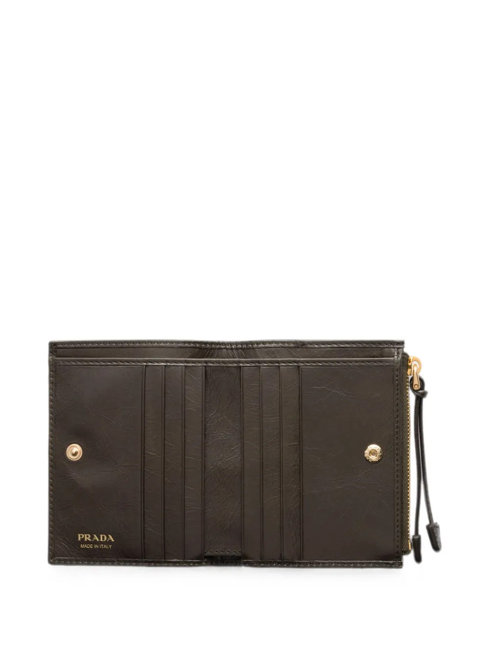 Prada Leren portemonnee Groen