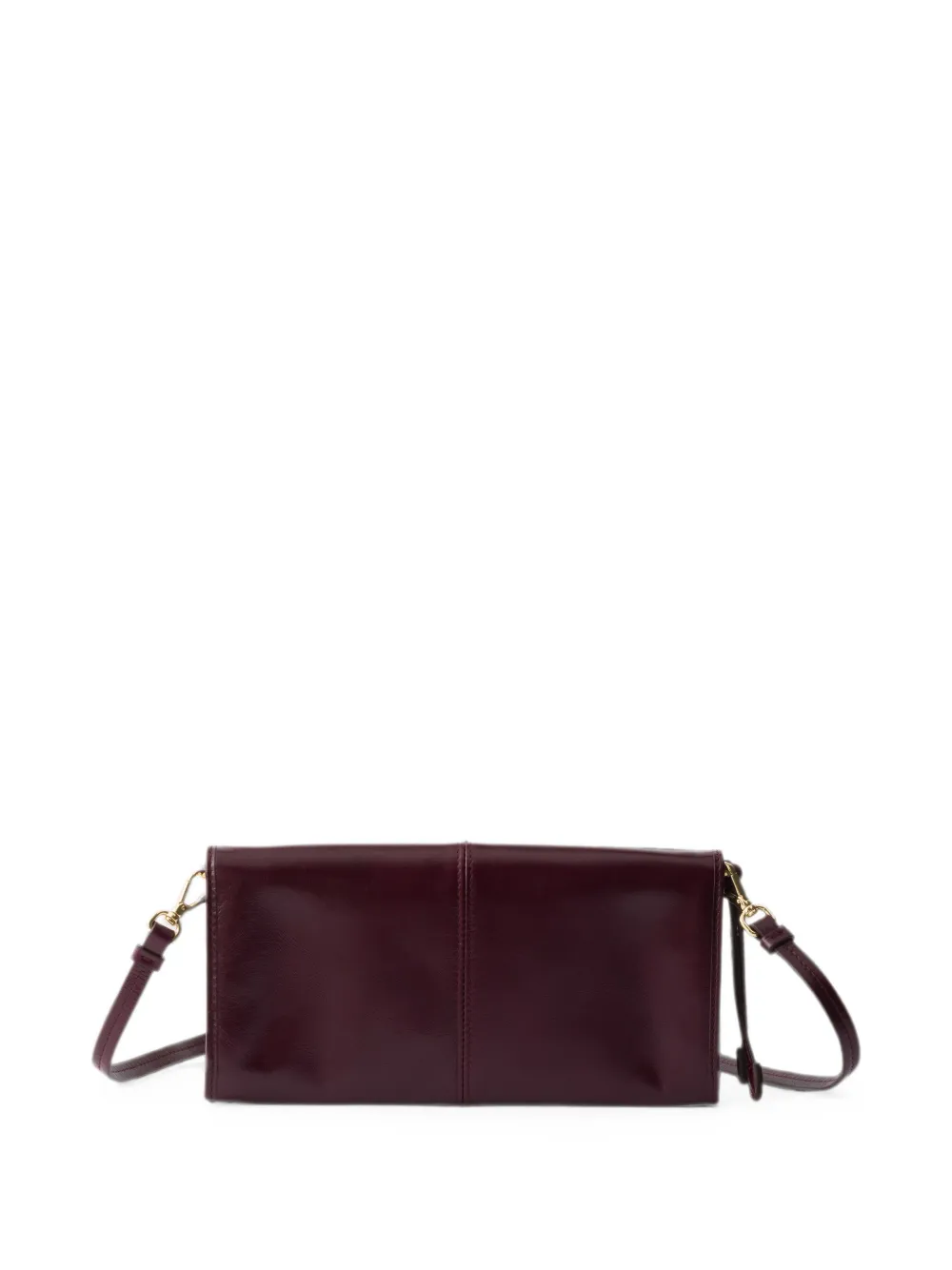 Prada Leren portemonnee met schouderband Rood