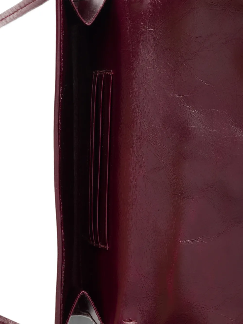 Prada Leren portemonnee met schouderband Rood
