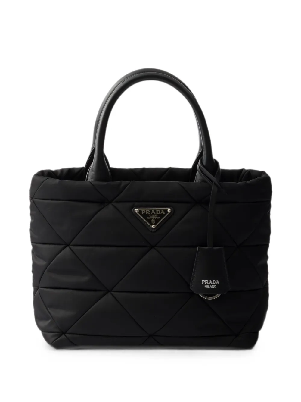 Prada Borsa tote imbottita in Re-Nylon - Nero