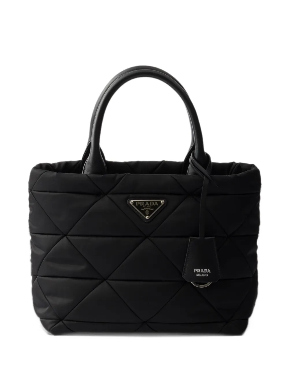 Prada Borsa tote imbottita in Re-Nylon - Nero