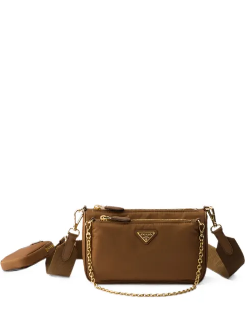 Prada bolsa de hombro mini de Re-Nylon y piel Saffiano