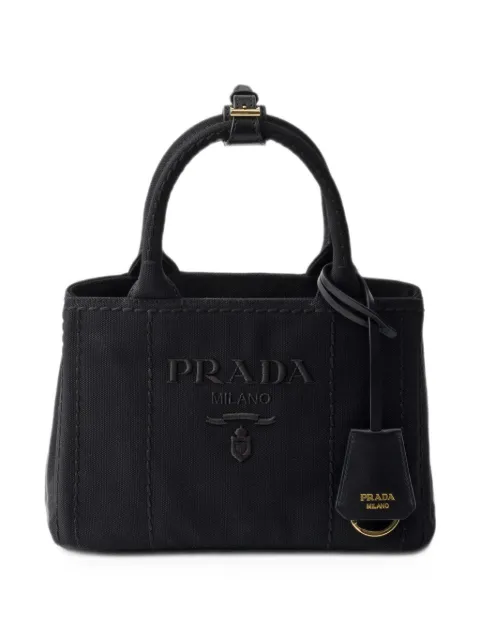 Prada bolsa Jardinière mini de lona y algodón
