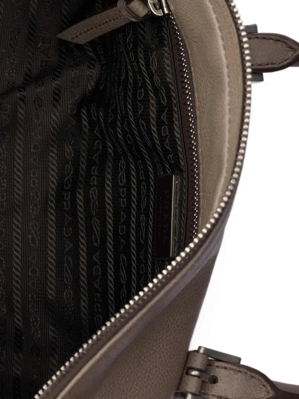 Prada Medium Bonnie leren shopper Grijs