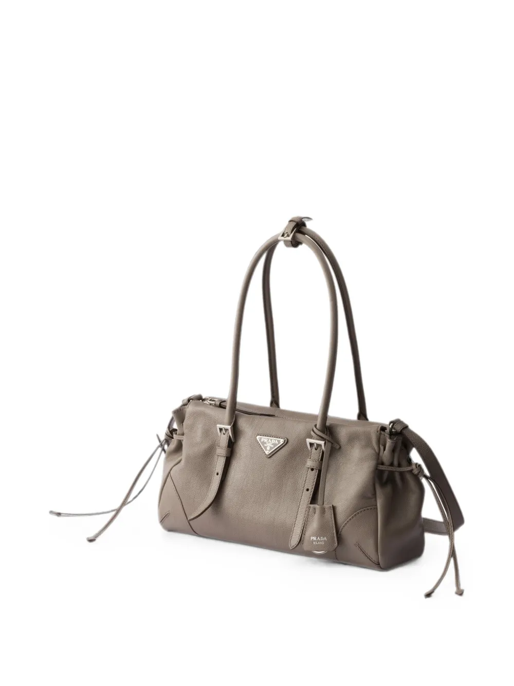 Prada Medium Bonnie leren shopper Grijs