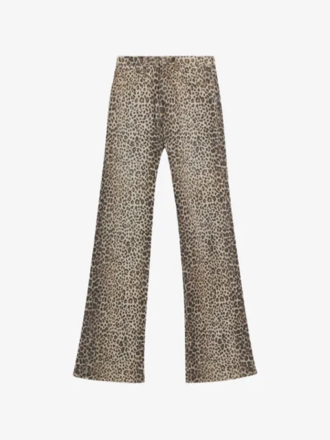 R13 Jane Jean cheetah-print jeans