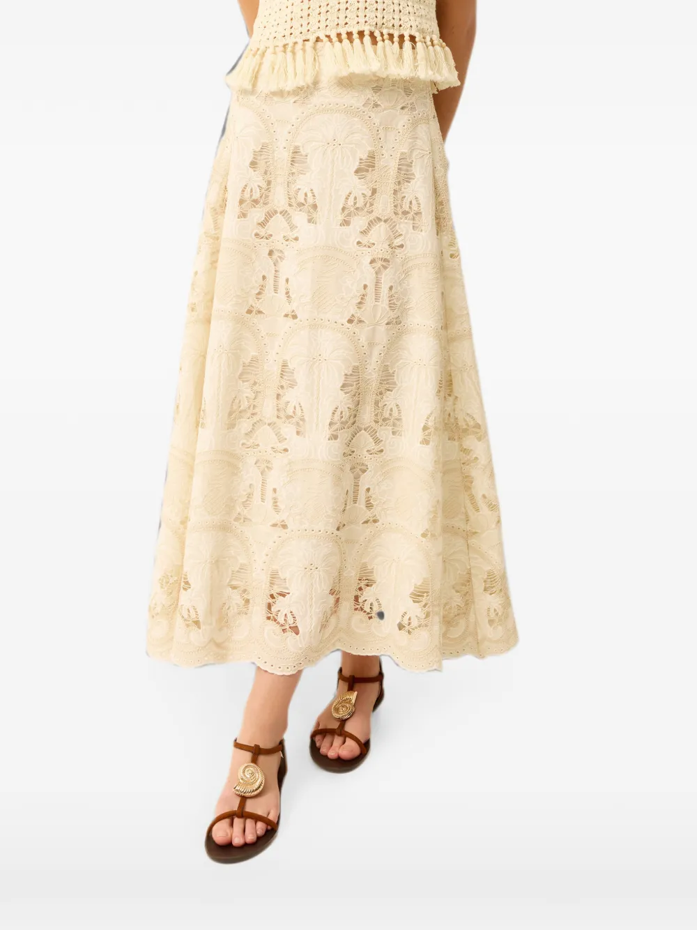 Marie Oliver Emryn midi-rok Beige