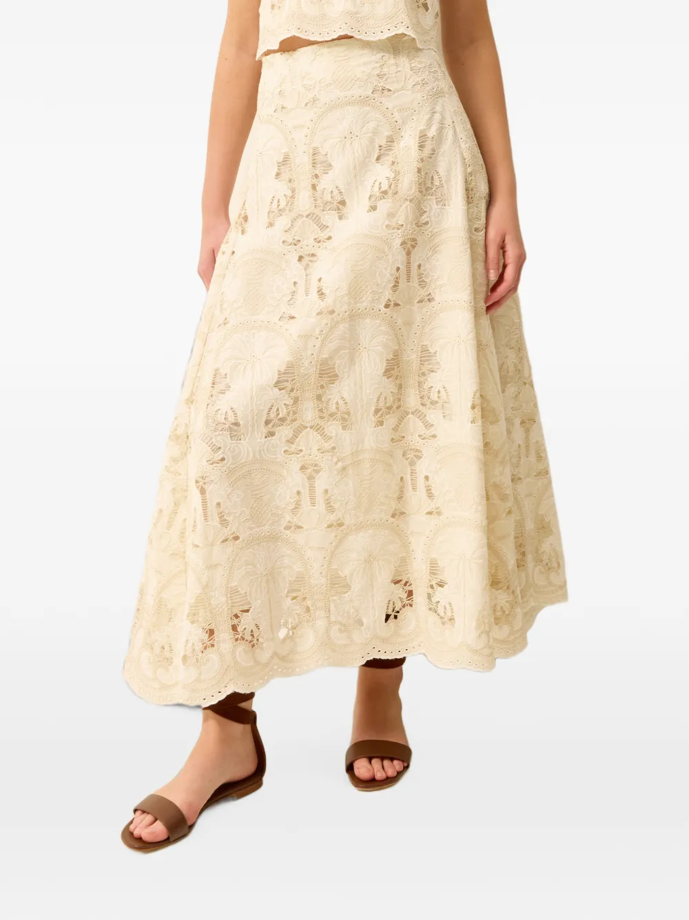 Marie Oliver Emryn midi-rok Beige