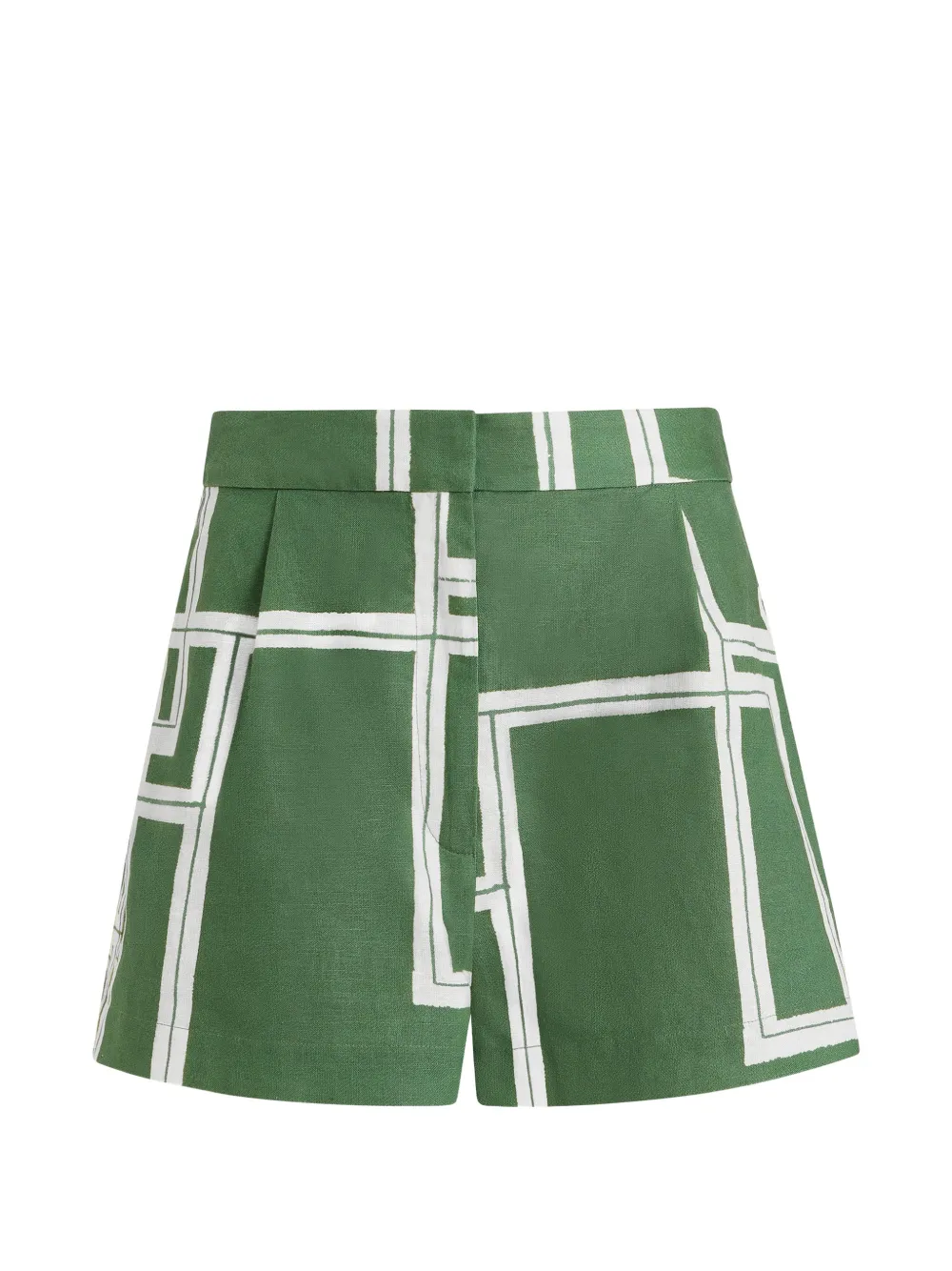 Marie Oliver Blanche geometric-print shorts - Green