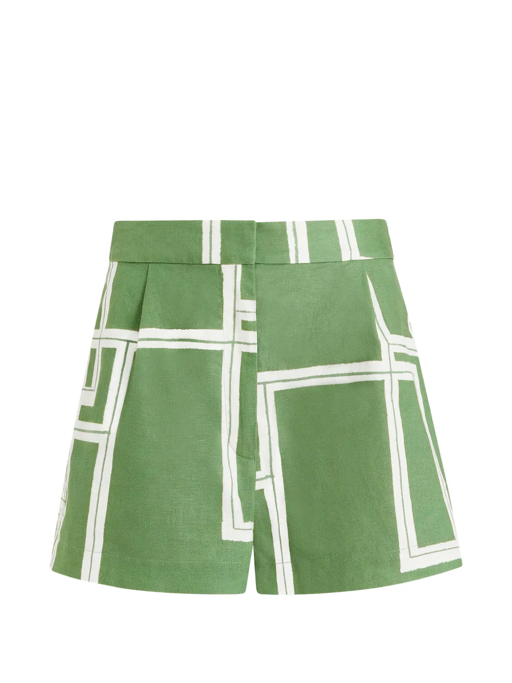Marie Oliver Blanche geometric-print shorts - Verde