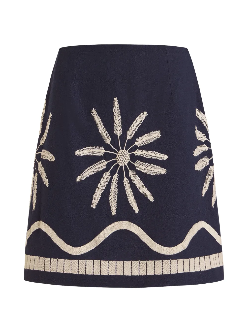 Marie Oliver Orlee embroidered cotton skirt - Blu