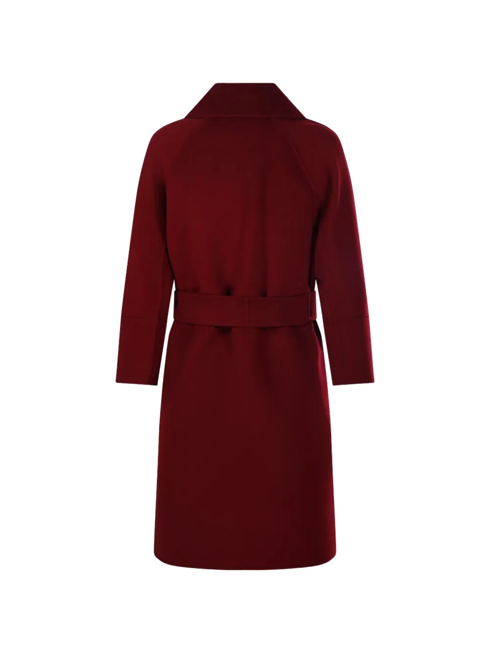 'S Max Mara Jas met gekerfde revers en ceintuur Rood