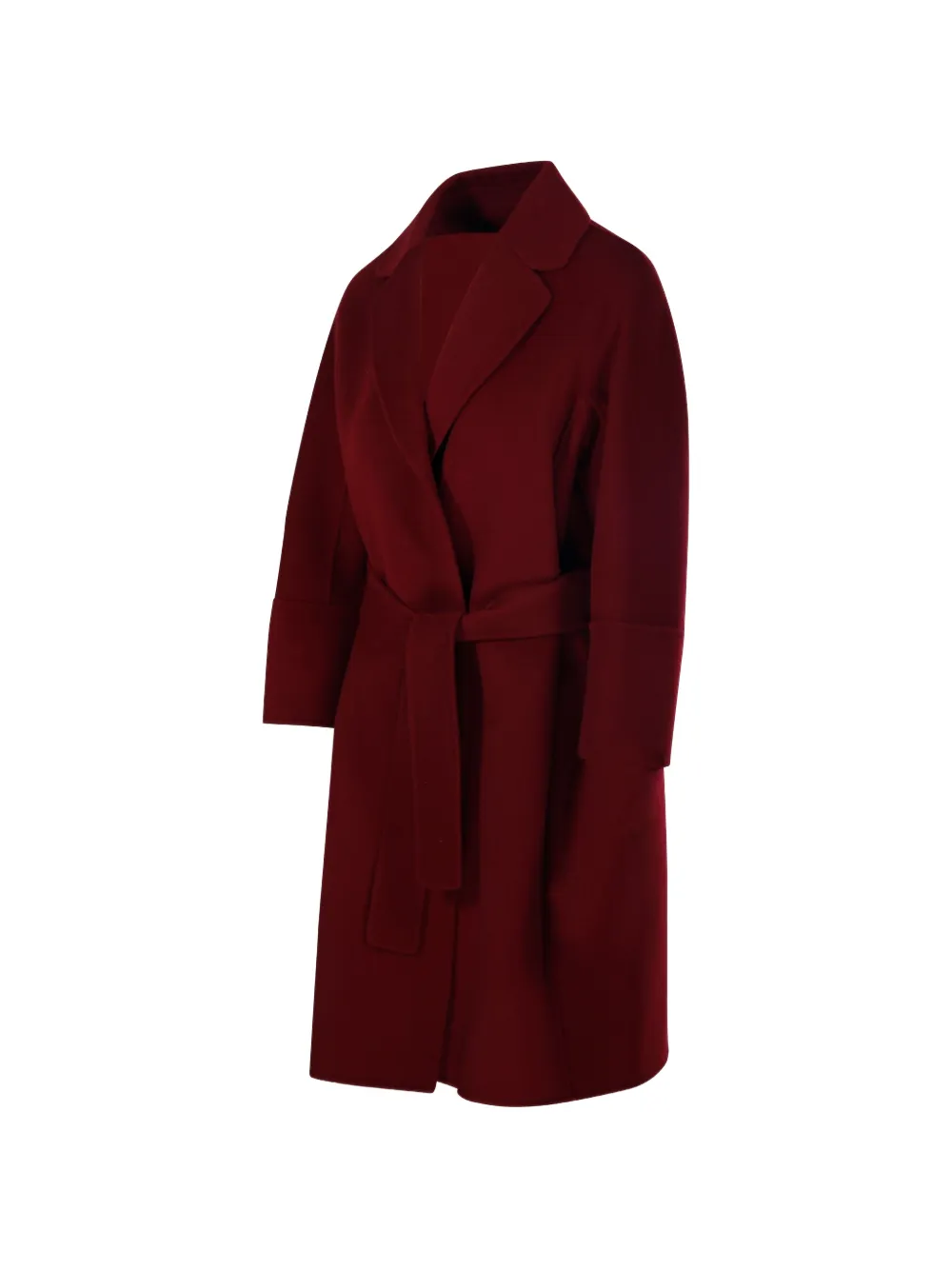 'S Max Mara Jas met gekerfde revers en ceintuur Rood