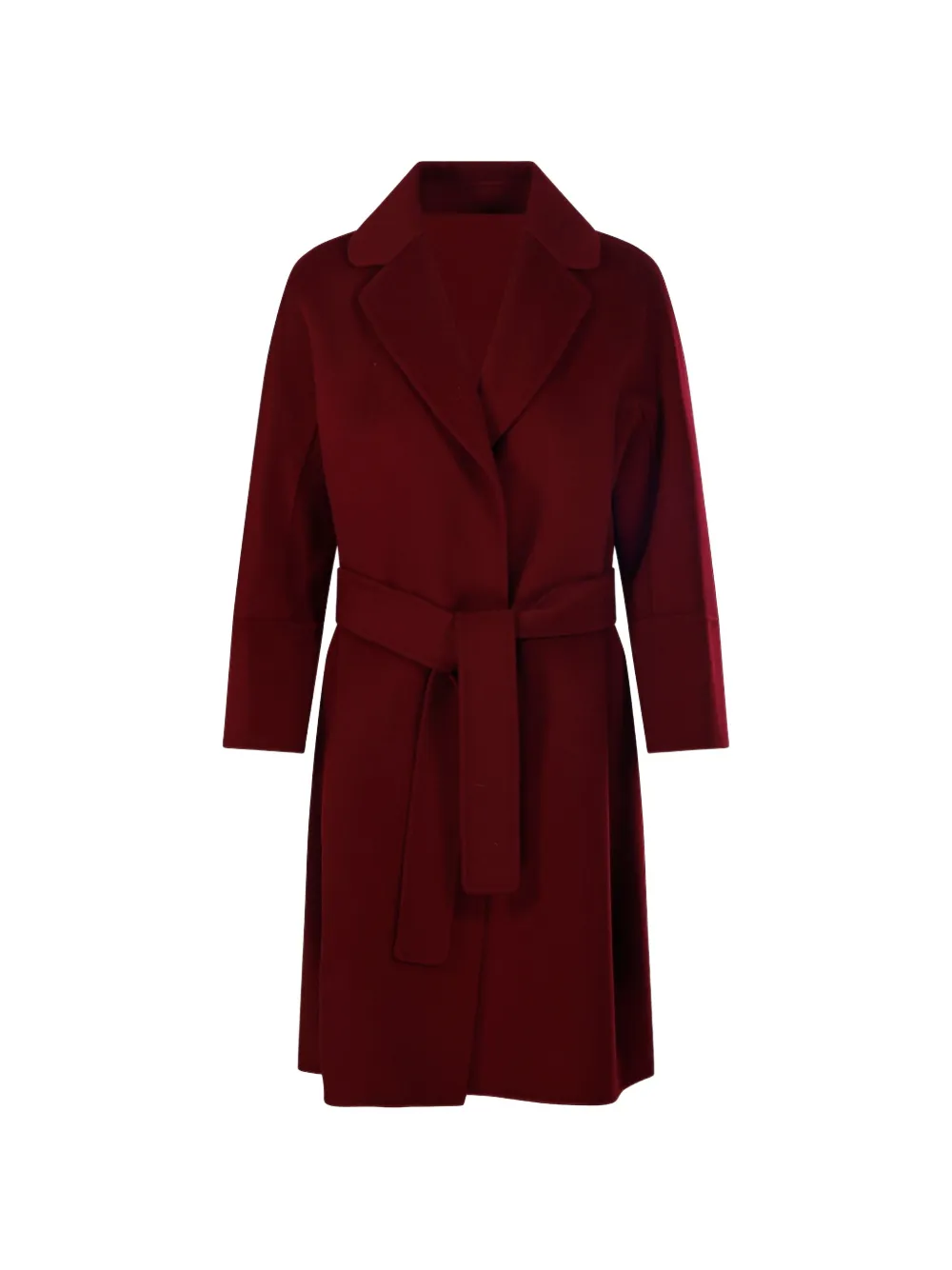 'S Max Mara belted notch-lapel coat - Rosso
