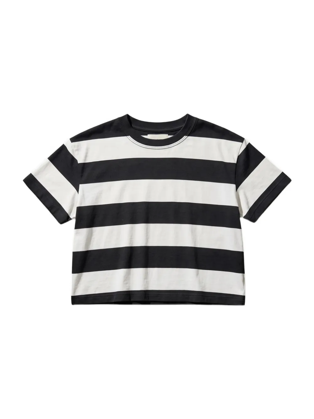 ASKK NY Shrunken Boy striped cropped T-shirt Zwart