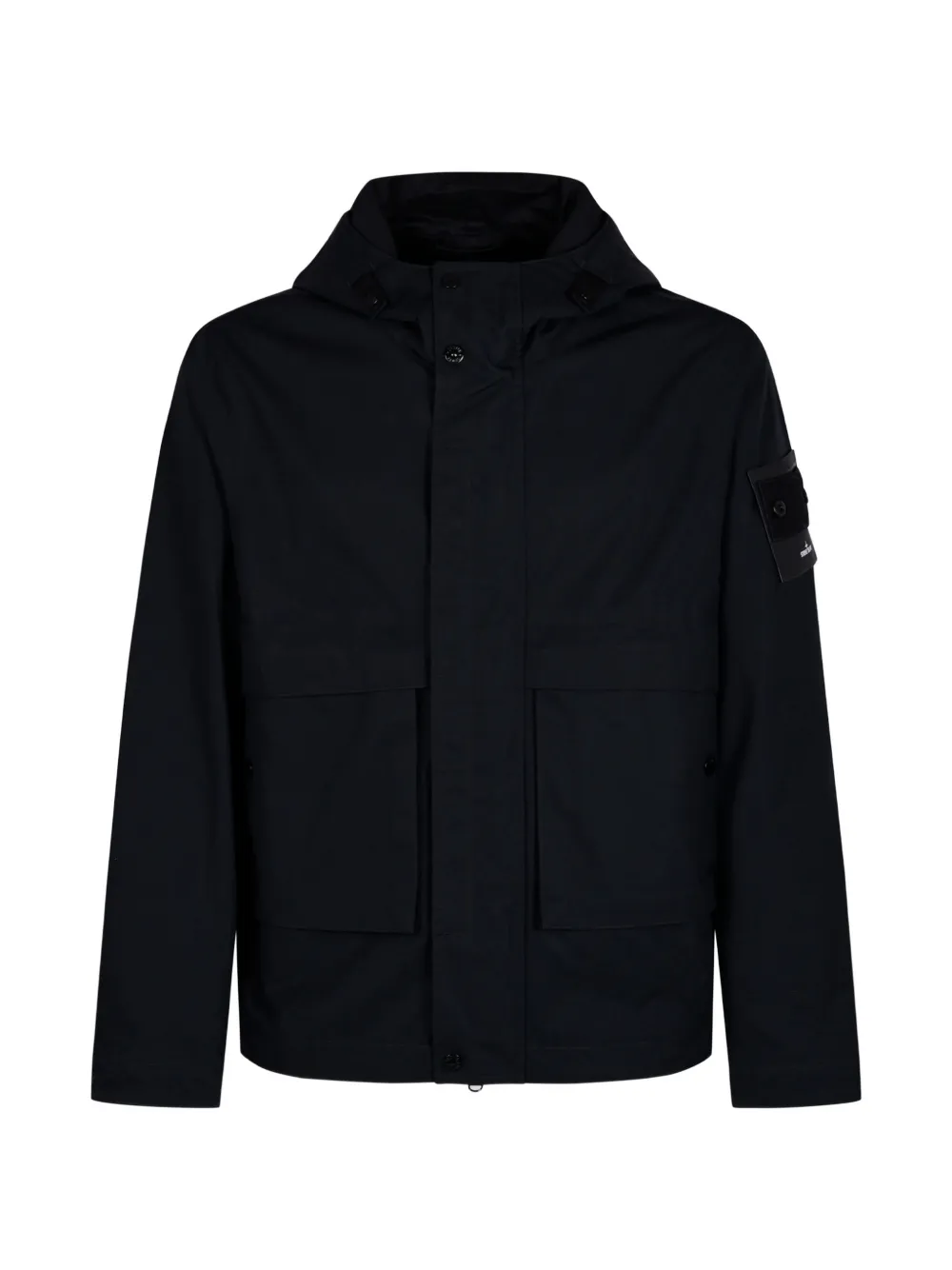 Stone Island long-sleeve hooded jacket - Nero