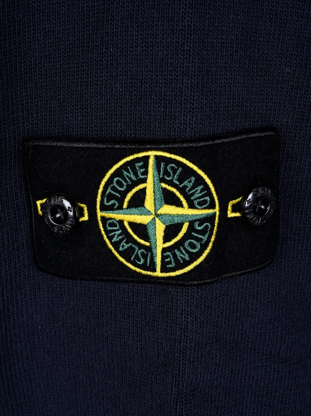 Stone Island 6100001 poloshirt met logo-patch Blauw