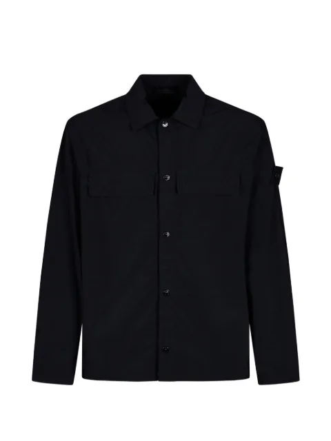 Stone Island logo-patch long-sleeve shirt