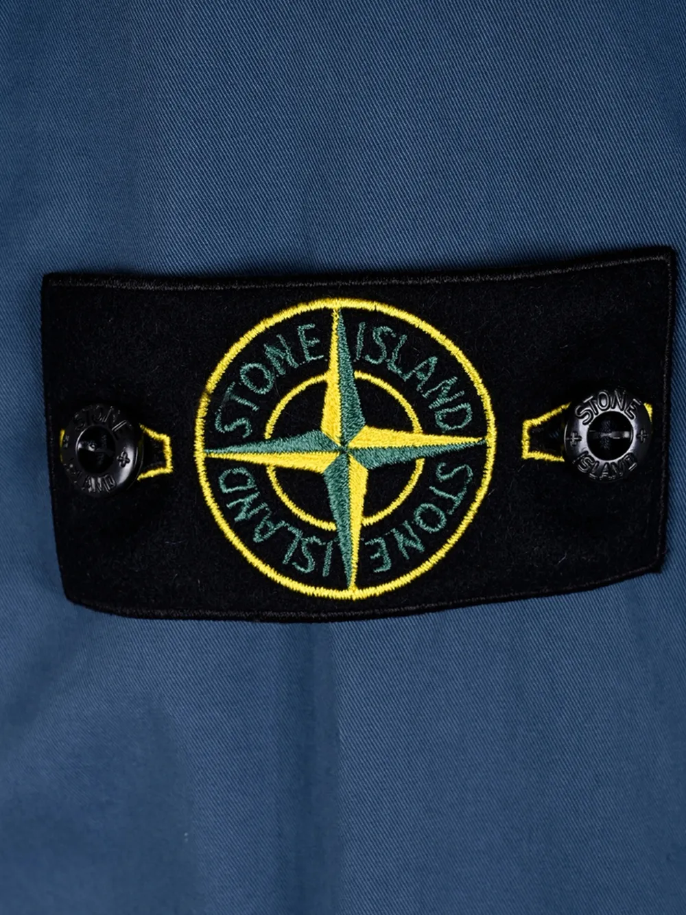 Stone Island 1200003 shirtjack met logo-patch Blauw
