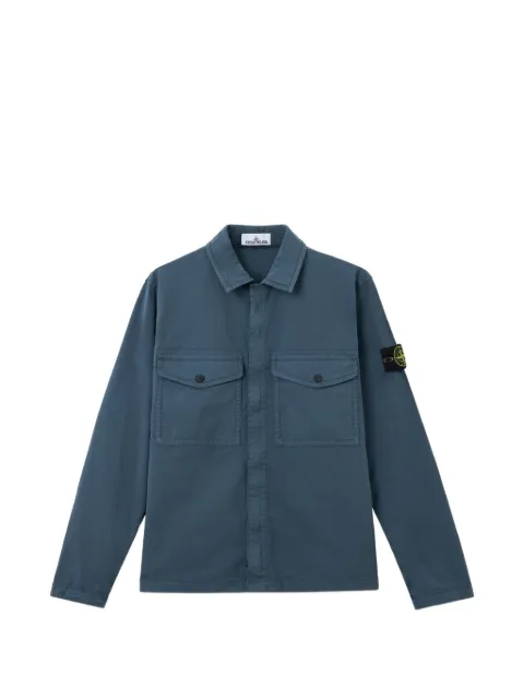 Stone Island 1200003 stretch organic cotton twill overshirt