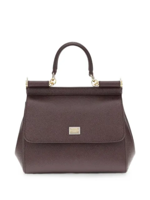 Dolce & Gabbana Sicily leather small satchel bag