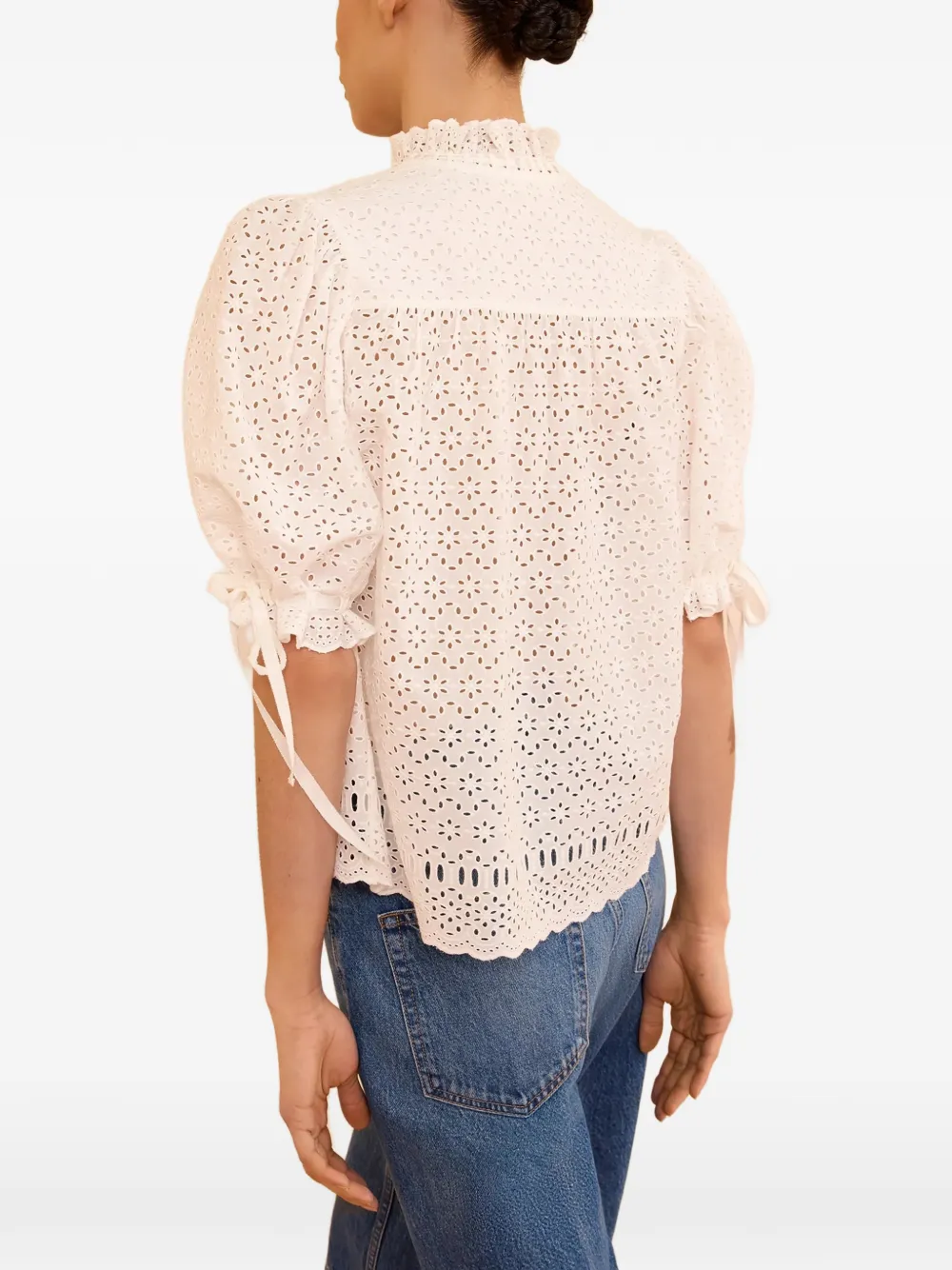 Ulla Johnson Alouette broderie anglaise top Wit