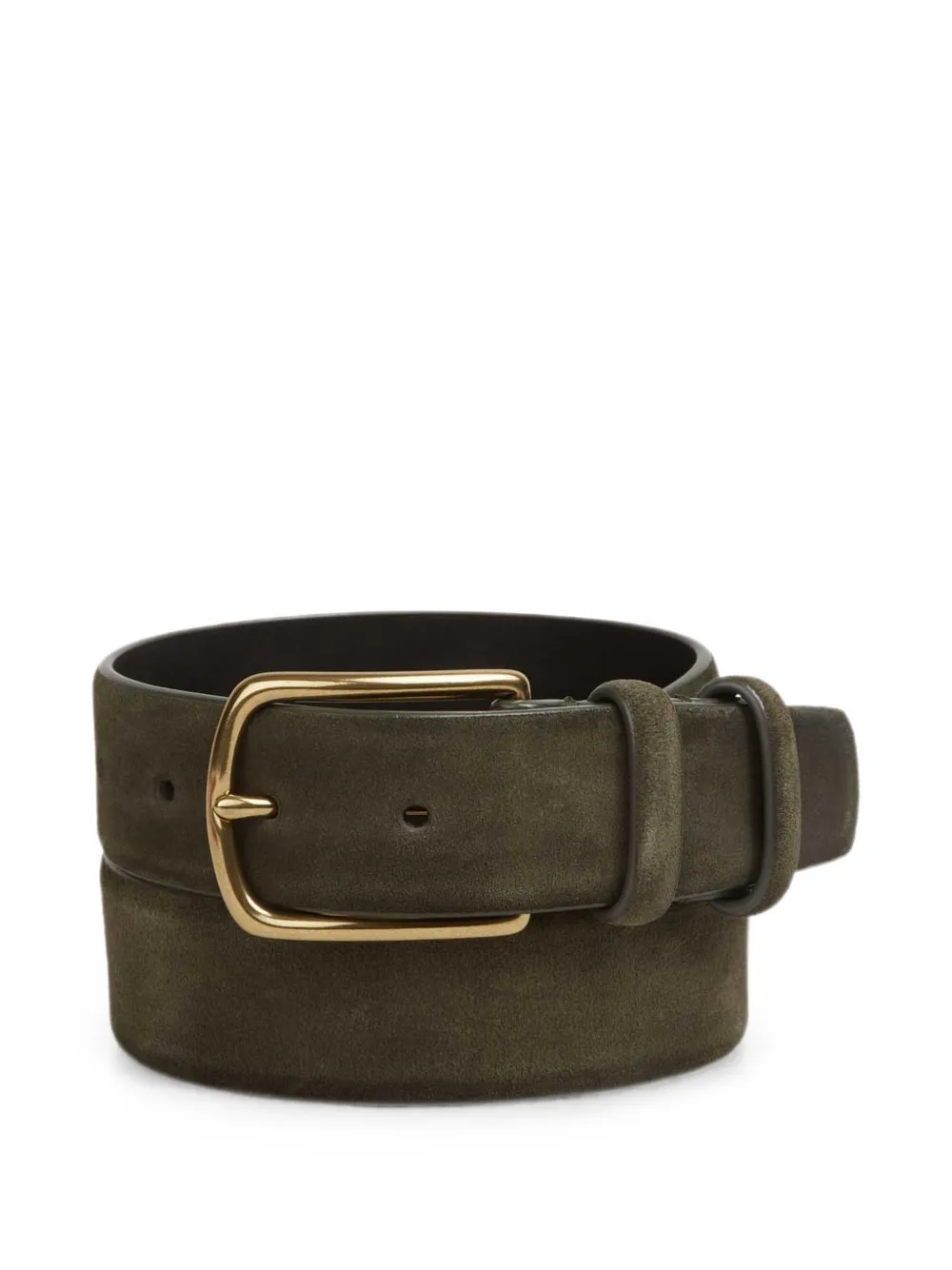 Officine Creative calf suede buckle belt - Verde