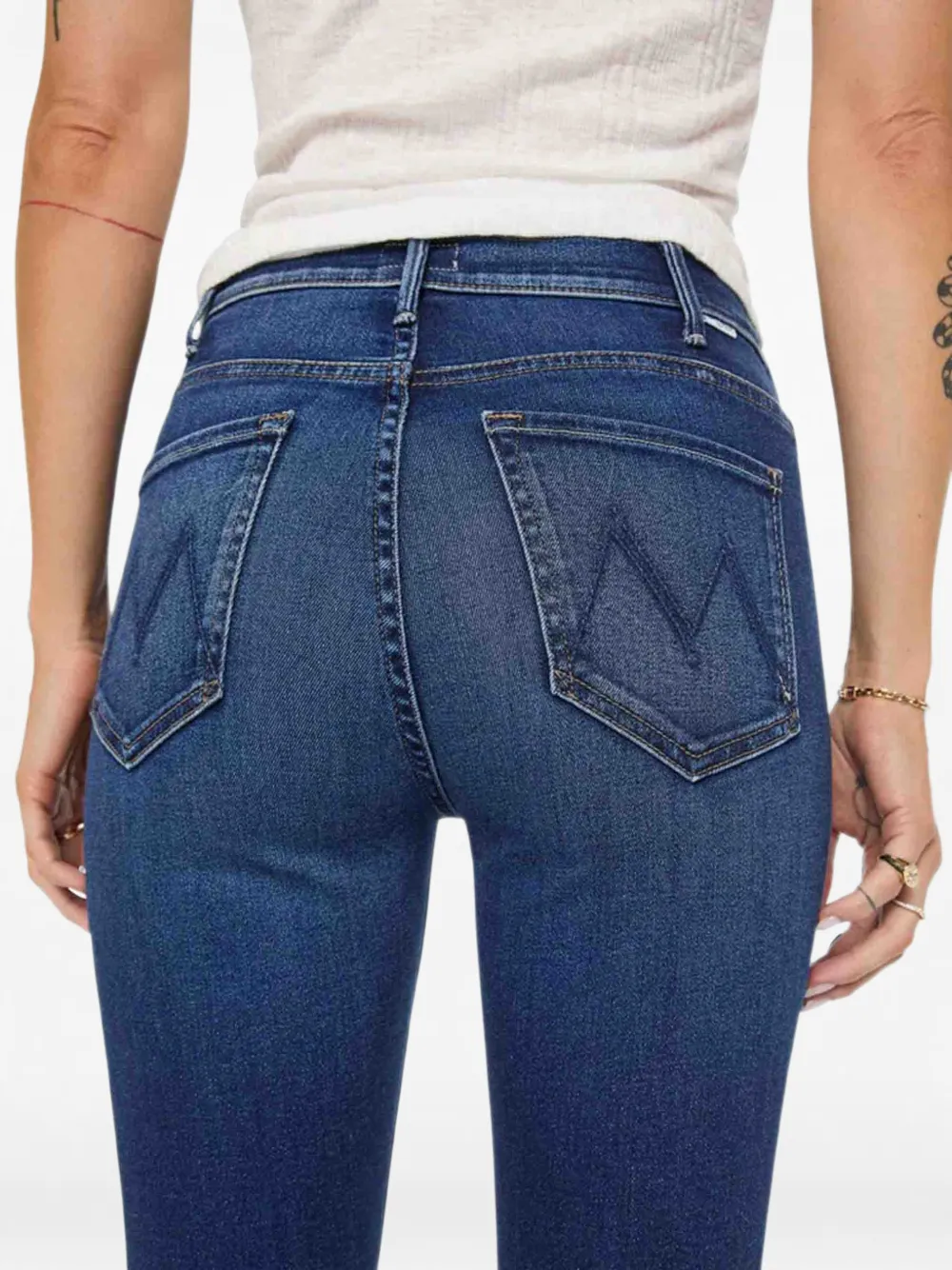 MOTHER The Hustler Ankle bootcut jeans Blauw