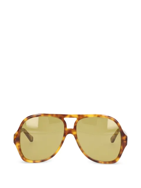 Chloé tortoiseshell-effect pilot-frame sunglasses