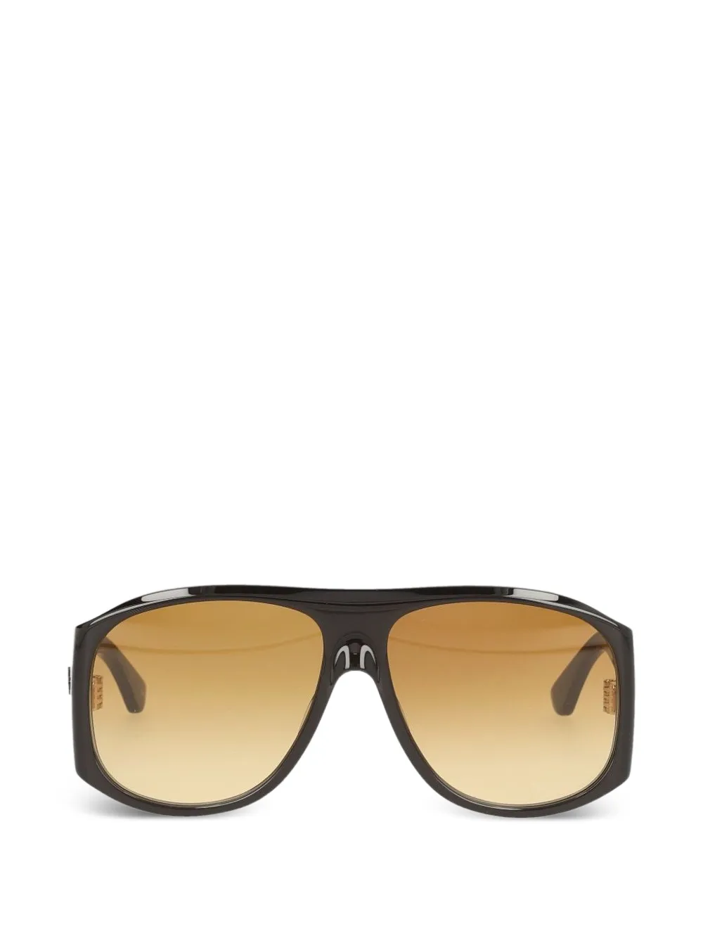 Chloé logo-print pilot-frame sunglasses - Marrone