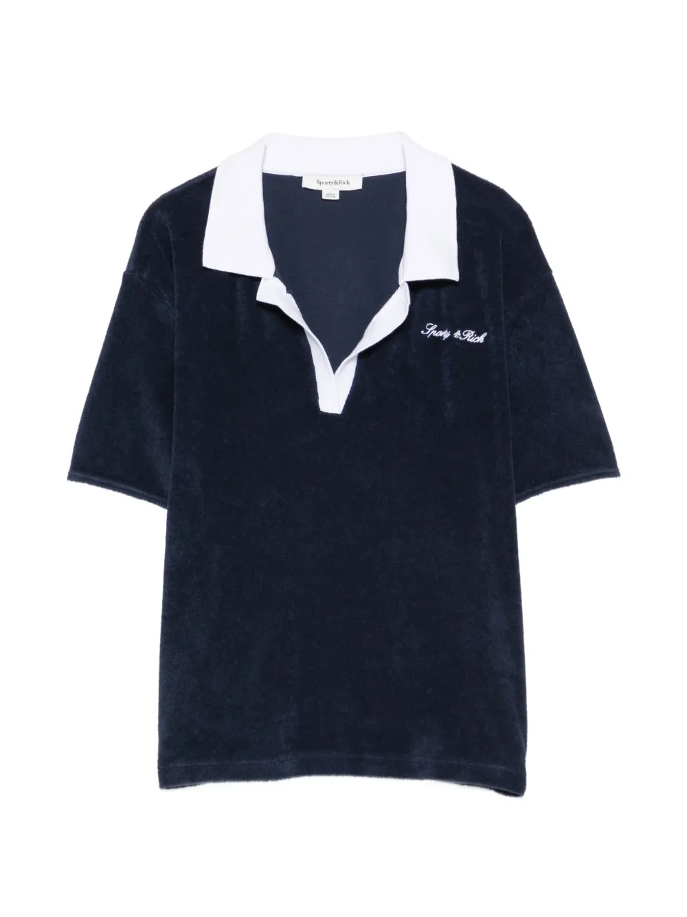 Sporty & Rich Signature Logo terry-cloth top - Blau