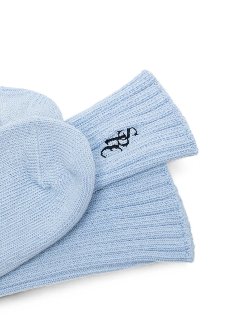 Sporty & Rich Sokken met geborduurd logo Blauw