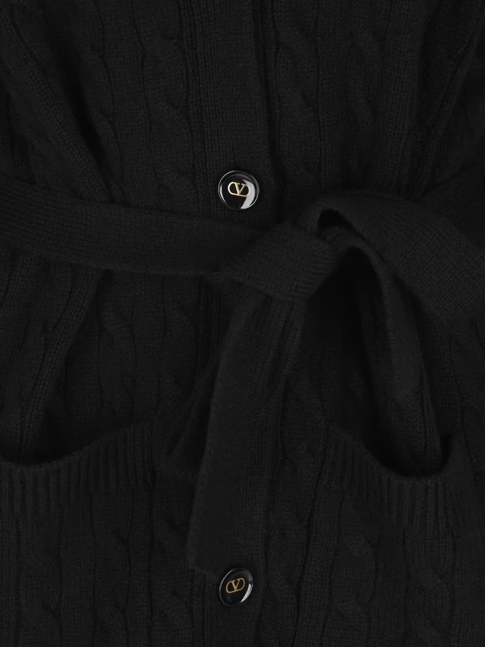 Valentino Garavani Vest met ceintuur Zwart