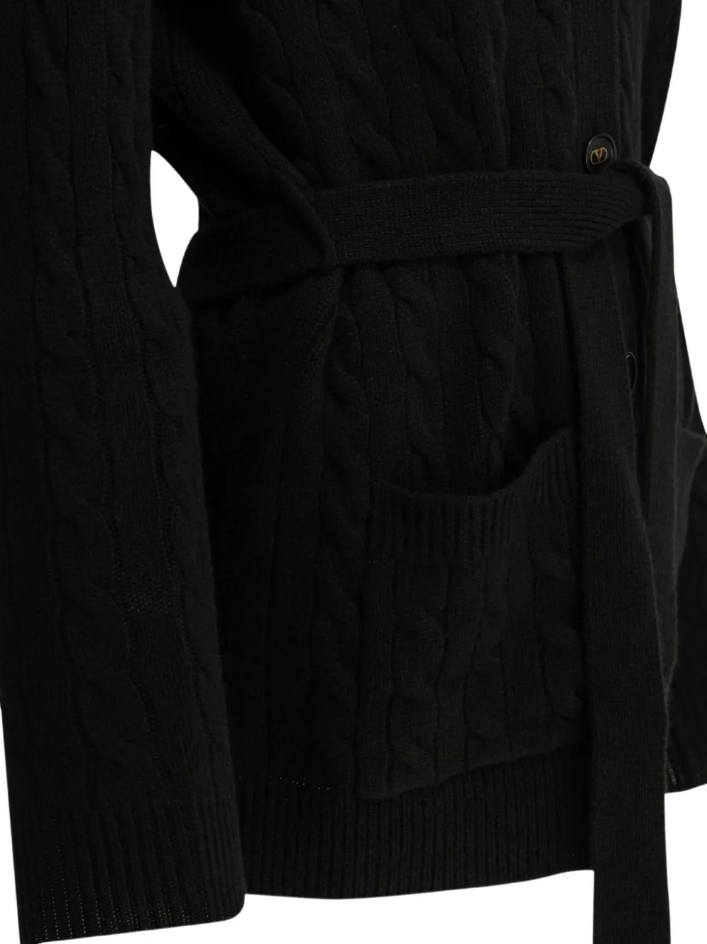 Valentino Garavani Vest met ceintuur Zwart