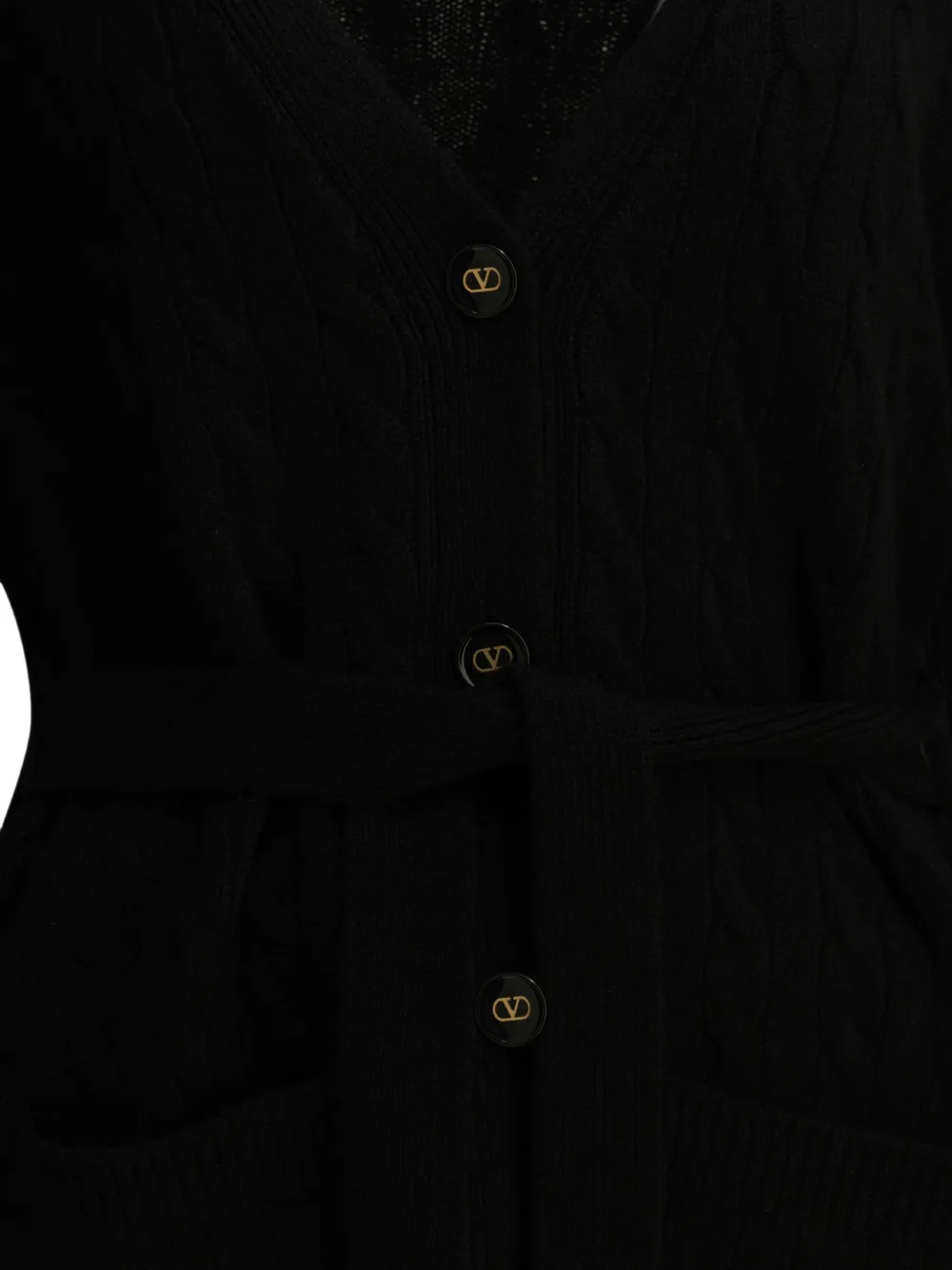Valentino Garavani Vest met ceintuur Zwart