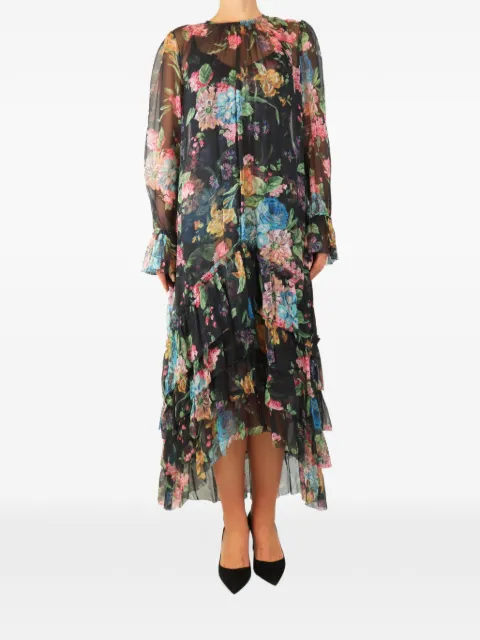 ZIMMERMANN floral-print ruffled midi dress