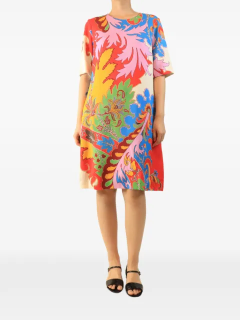 Etro Pre-Owned abstract-print short-sleeve midi dress