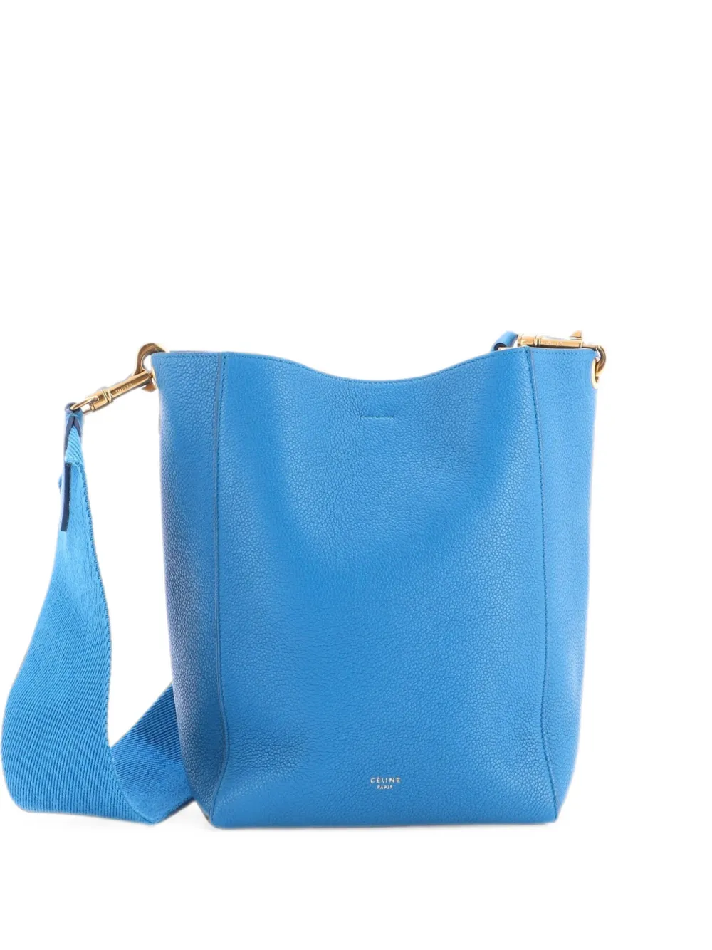 Celine Pre-Owned Borsa a spalla Sangle Seau piccola in pelle di vitello - Blu
